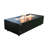 Varna / Carrara 60" Outdoor Marble Porcelain Fire Table 60,000 BTU - Includes Fire Glass, Lid & PVC Cover-55252147-51683633