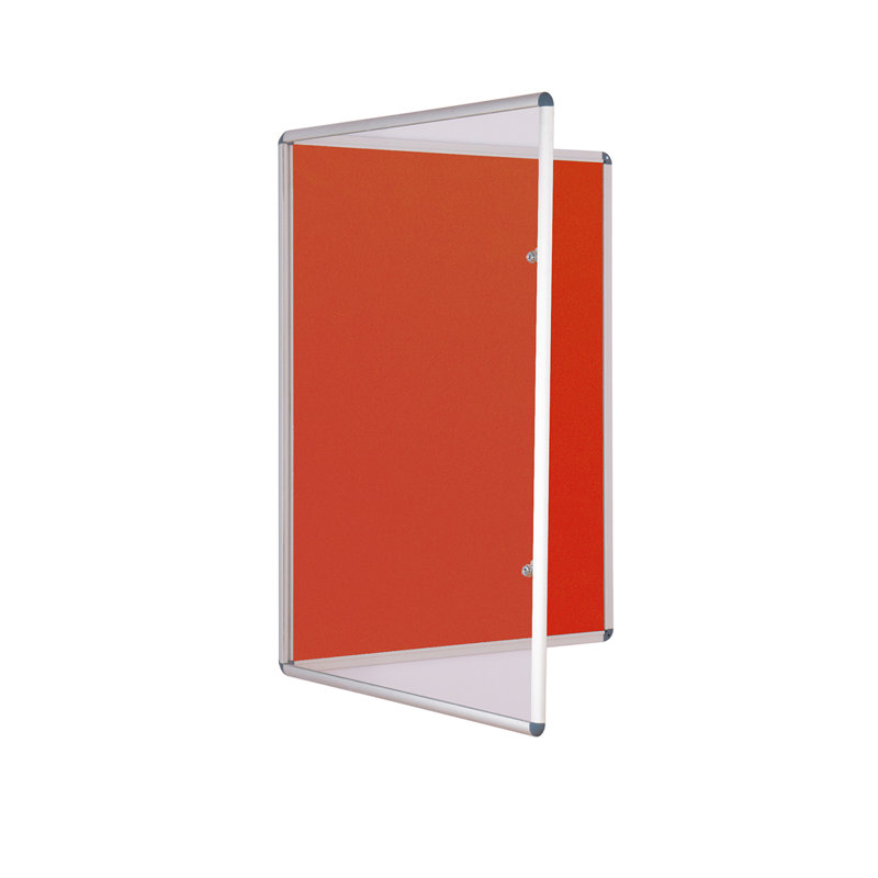 Wall Mounted Bulletin Board, Red, 120 cm H x 180 cm W
