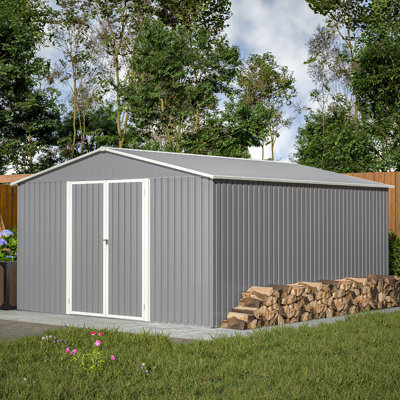 Outdoor Large Metal Storage Shed Foundation Kit Included