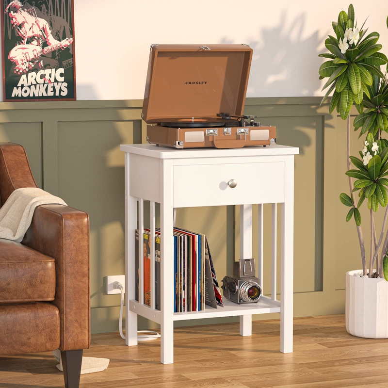Table de bout Caterra, Blanc