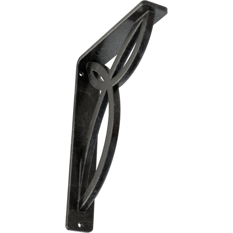 Support en fer forgé Versailles, Argent antique, H 8 po x l 1,5 po x P 5,5 po