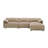 Veata Light Brown Suede Sectional Sofa