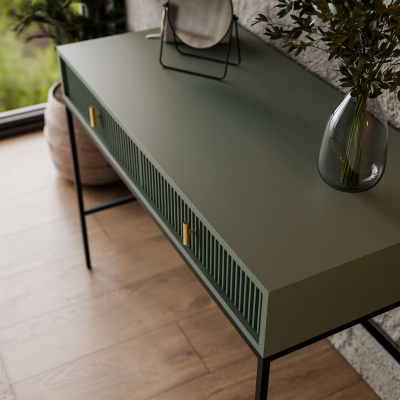 MIDNIGHT 104cm Console Table, Smoke Green