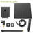 Dual Shower Head System - 12 Inch Square, Matte Black, Hand In Black Square Wall Mounted