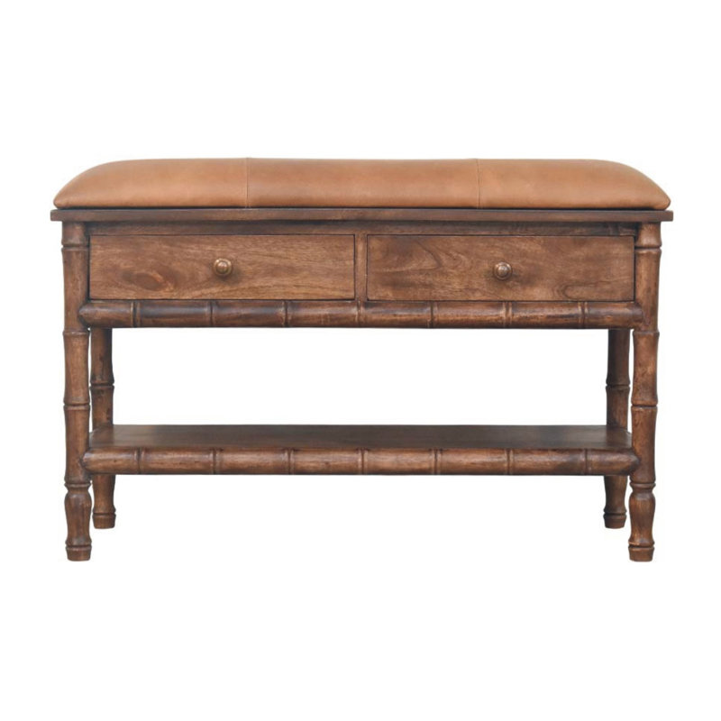 Banc de rangement en bambou