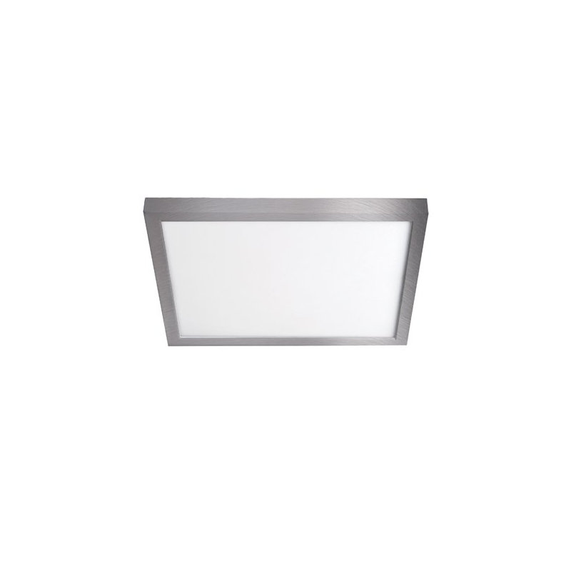 Plafonnier encastré 1 lumière DEL 11 po, Nickel brossé, 3000 K