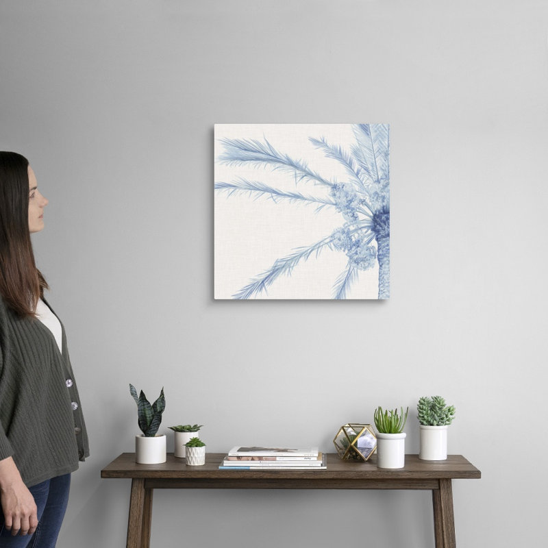 Art mural sur toile Chambray Palms I, Toile tendue, H 20 po x l 20 po x P 1,25 po
