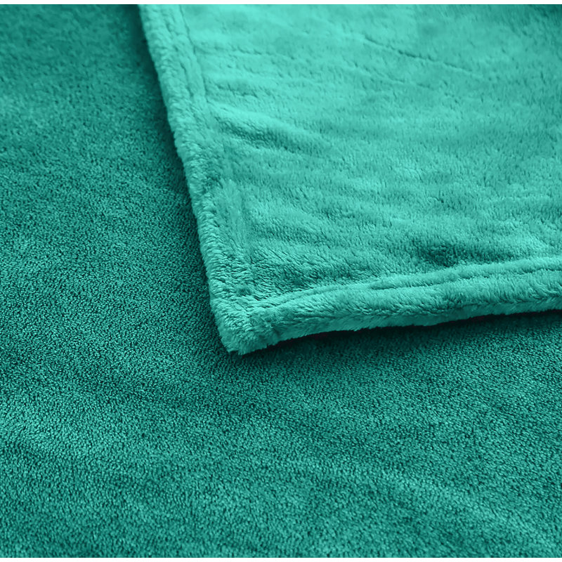 Quilted Throw Blanket, King, Turquoise