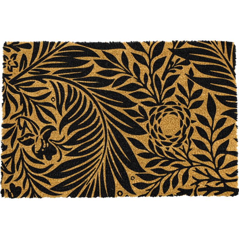 Caledon William Morris Lark Kitchen Mat, Black/Yellow