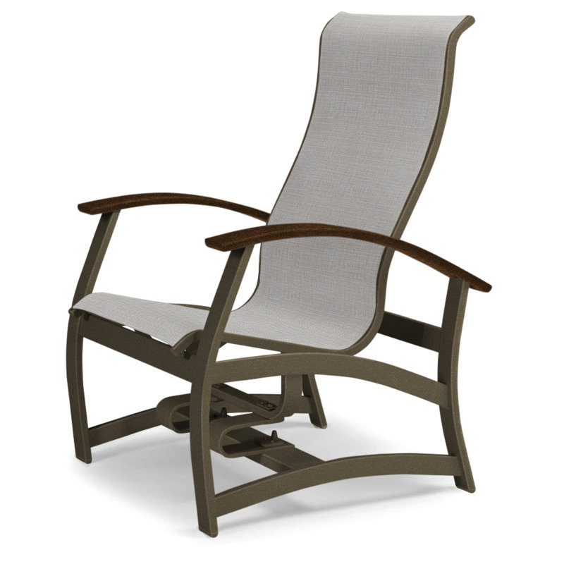 Askar Swivel Powder Coated Aluminum Outdoor Lounge Chair, Preston, Kona P10, Textured Beachwood