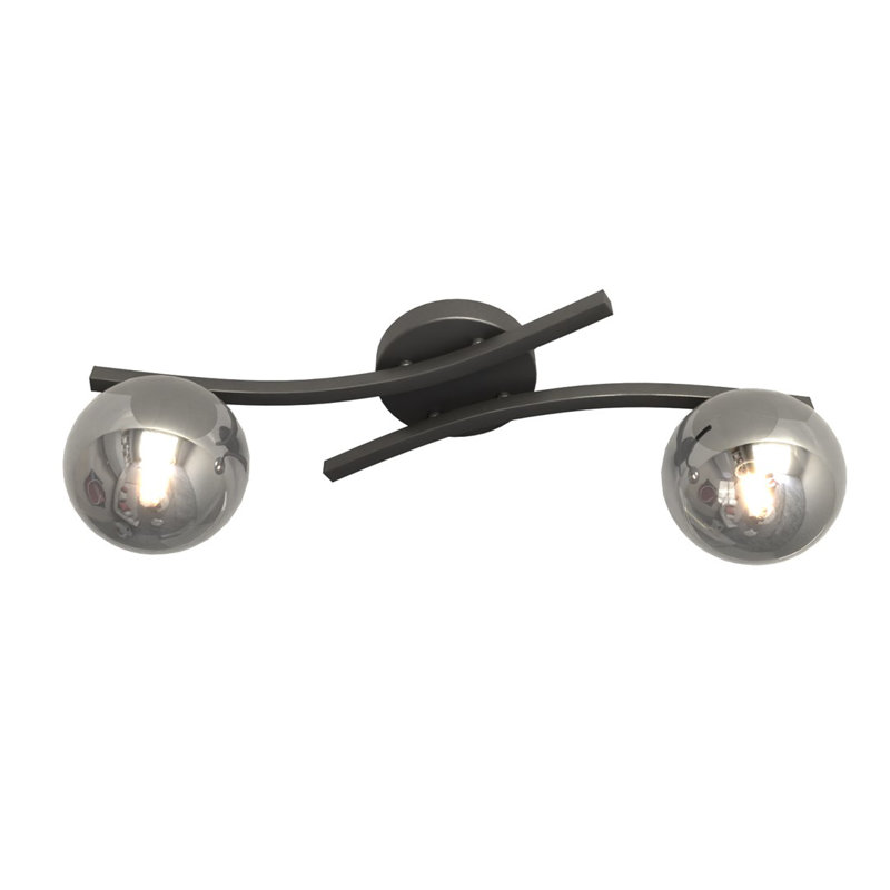 Davarius Flush Mount, Matte Black/Graphite