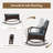 3PCS Outdoor Rocking Set Rattan Rocker Chairs w/ Tempered Glass Coffee Table Wicker Rocker Set-1570623714