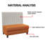 Banc rembourré en similicuir Sarva