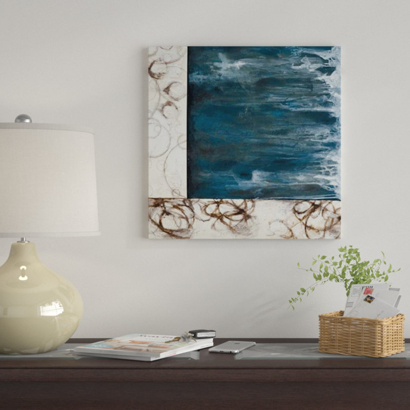 « stream », impression sur toile, H 37 po x l 37 po x P 1,5 po, Pas de tapis, Toile tendue