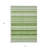 3' X 5' Artichoke Green Striped Washable Non Skid Indoor Outdoor Area Rug