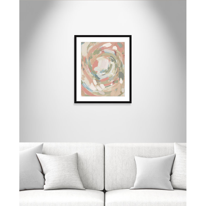 «Carmelo Abstract Energy Spring Colors on Paper» par Leah Straatsma, reproduction, H 25,5 po x l 21,5 po x P 0,75 po