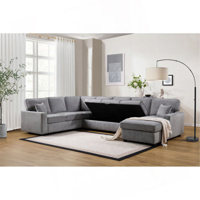 Canapé modulaire en chenille l 137 po Samara
