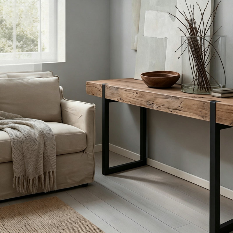 Console Wabi-Sabi, H 31,5 po x l 63 po x P 13,8 po