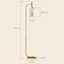 151.97 H cm Polished and Bronzed Column Floor Lamp