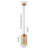 2‑Pack Modern Amber Cylindrical Glass Pendant Light