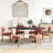 Mid Century Wooden Oval Pedestal Dining Table Sets-2147471479-2147471476-2147471475