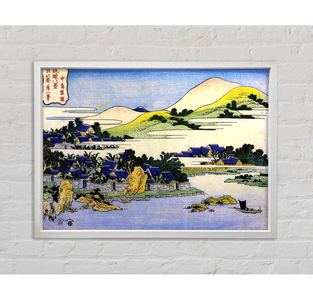 Hokusai Landscape Of Ryukyu - Einzelner Bilderrahmen Kunstdrucke auf Leinwand