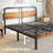 Modern Industrial Style Solid Metal Bed Frame With Headboard And Footboard , No Box Spring Needed-996375929