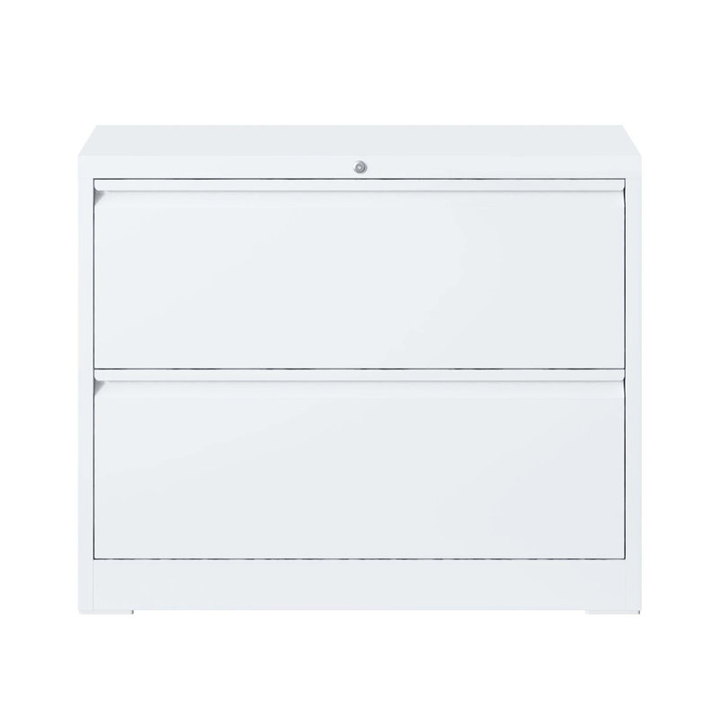 2 Metal Lateral File Cabinet, White, With Enhanced Lock, For Office, Stores Legal/A4/F4 Size Lockable 2 Drawers, Office Handling, Fits