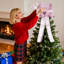 Arbre de Noël luxueux avec paillettes, décorations de Noël scintillantes-186777663