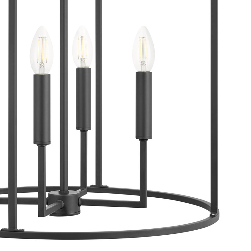 Luminaire suspendu 4 lumières Keldric, Noir
