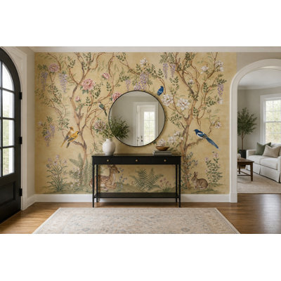 Chinoiserie Wallpaper Floral Garden Wall Mural