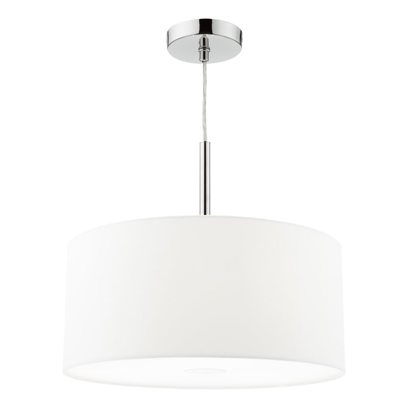 Desiree 3 - Light Drum Pendant, White
