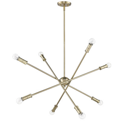 Lustre linéaire 8 lumières spoutnik modern Carballo