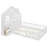 Full-Size House Bed with Window, Shelves, Bedside Drawers & USB/Socket Ports – White Platform Bed