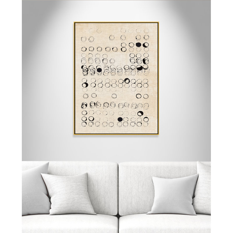 Victorine Dots and Dots Print par, H 49,5 po x l 37,5 po, Doré
