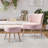 Upholstered Side Chair with Ottoman-1215658408