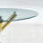 Dining Table with cross metal leg and glass-538736014-538736008