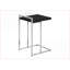Table basse en forme de C compacte en stratifié noir Chrome, moderne et fonctionnel pour canapé / lit-1410293166