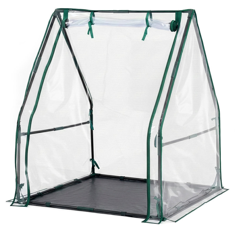 36 po x 36 po x 43 po Serre en PVC transparent avec sous-tapis en PE