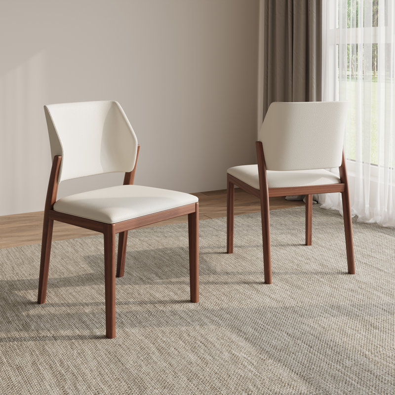 Chaise rembourrée Mid-Century pour salle à manger / cuisine (ensemble de 2), 6