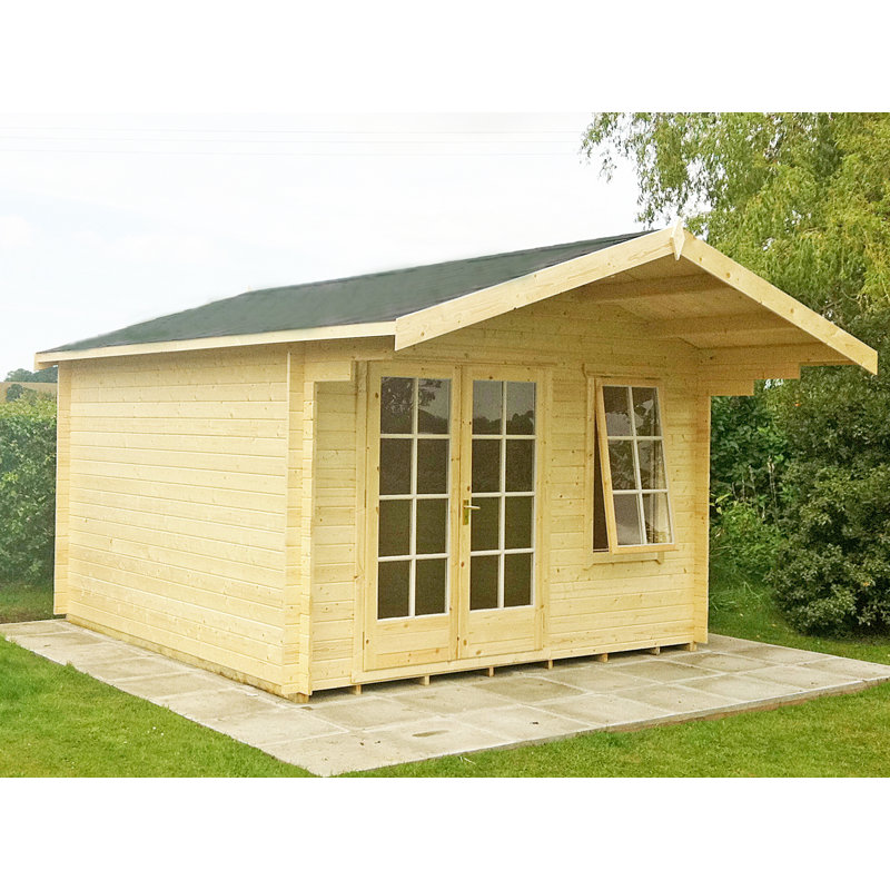Warwickshire 12 x 16 Ft. Tongue and Groove Log Cabin, No