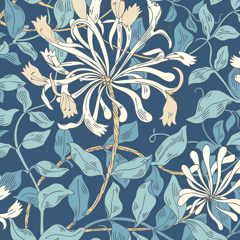 Padstow 10m x 50cm Matte Wallpaper Roll, Navy Blue