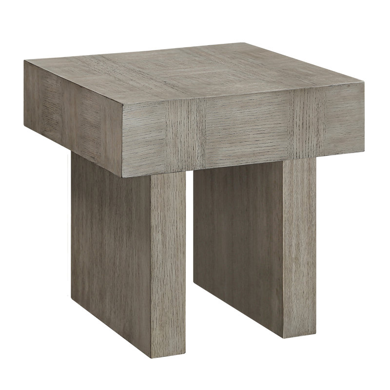 Table de bout de salon de style contemporain - Bureau rectangulaire en bois brun gris avec meubles en bois
