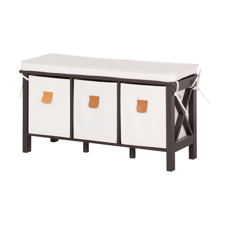 Maura Polyester Upholstered Storage Bench