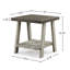 Table de bout avec tablette en bois à deux tons Athens
