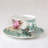 Grace Tea Ware Peacock Lotus Garden Teacups & Saucers, Set of 4