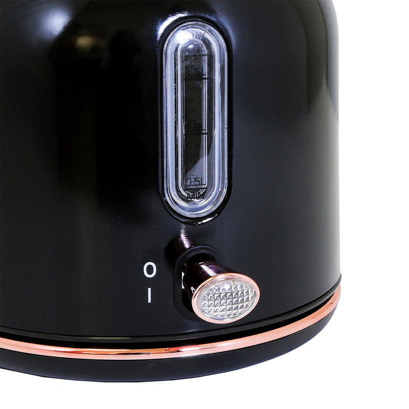 1.7L Kettle, Black/Rose Gold