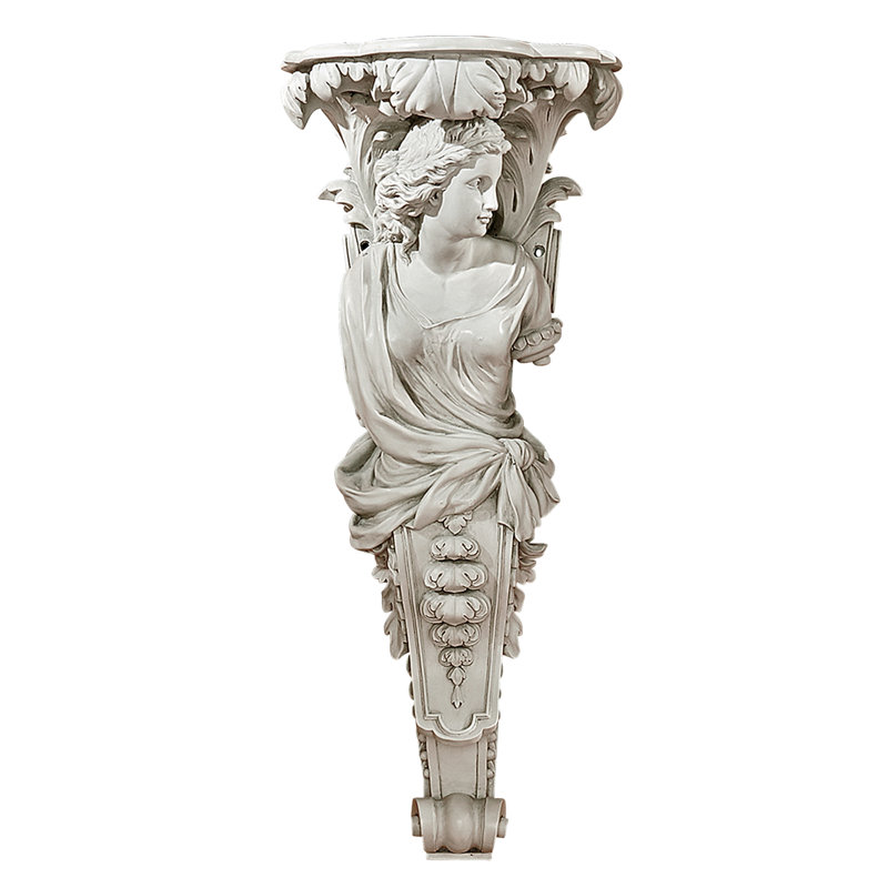 French Baroque Caryatid Wall Sculpture, Right