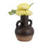 Vase de table en terre cuite avec poignées en boucle pour un style rustique - Grand vase arrondi artistique pour fleurs, idéal pour le salon ou la décoration intérieure