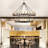 48- Light Dimmable Lantern Wagon Wheel Chandelier-105552668